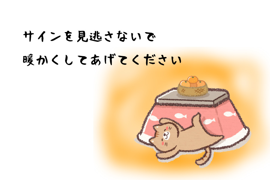 暖かくしてあげてください